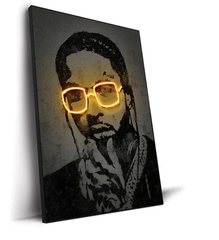 Abstract neon design artist photo frames