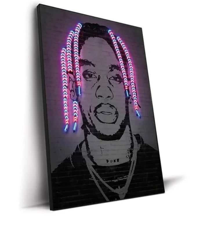 Abstract neon design artist photo frames